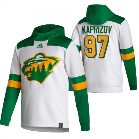 Minnesota Wild Kirill kaprizov 97 2020-21 Reverse Retro Hoodie Sawyer - Muške